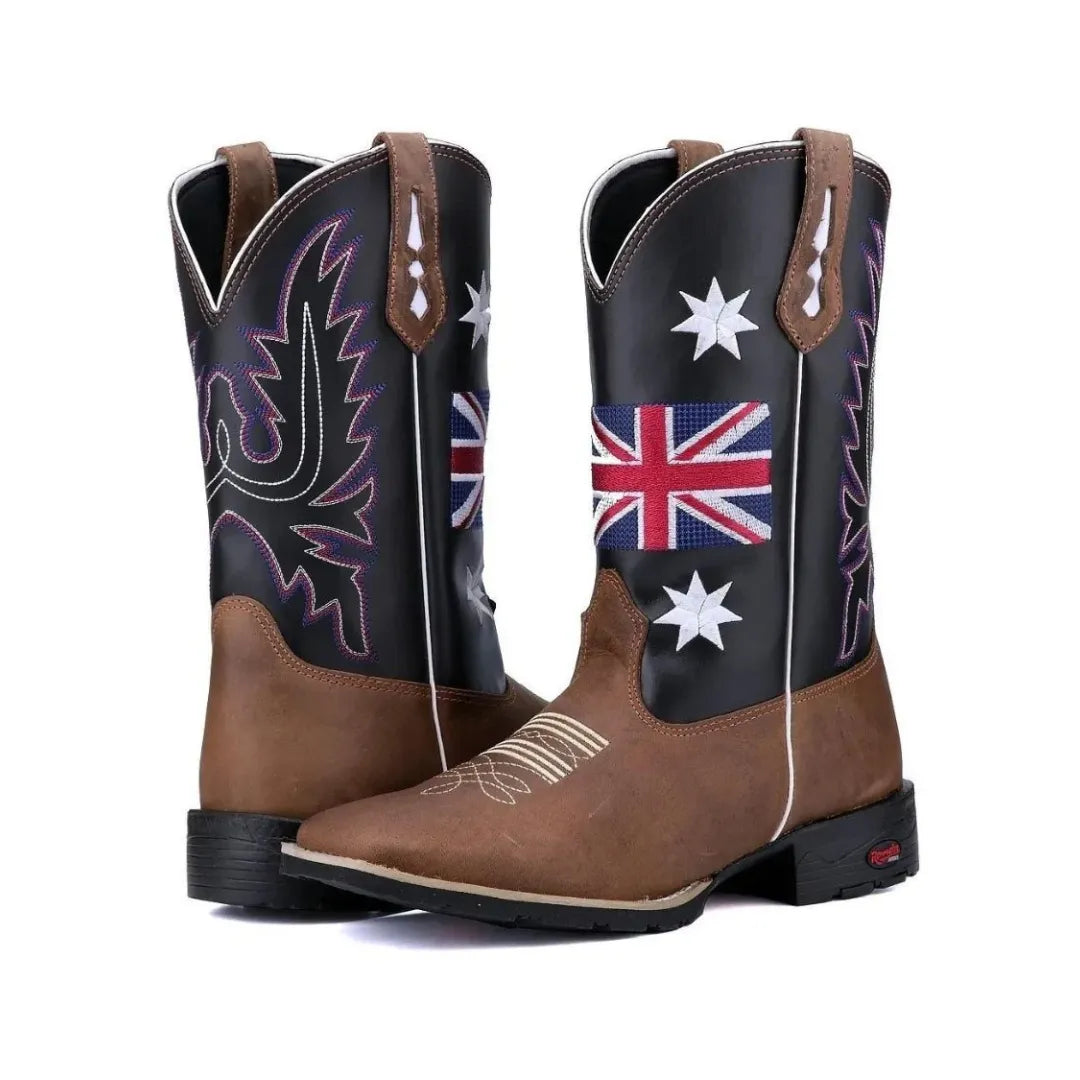 Bota Country Masculina Cano Alto Marrom Inglaterra