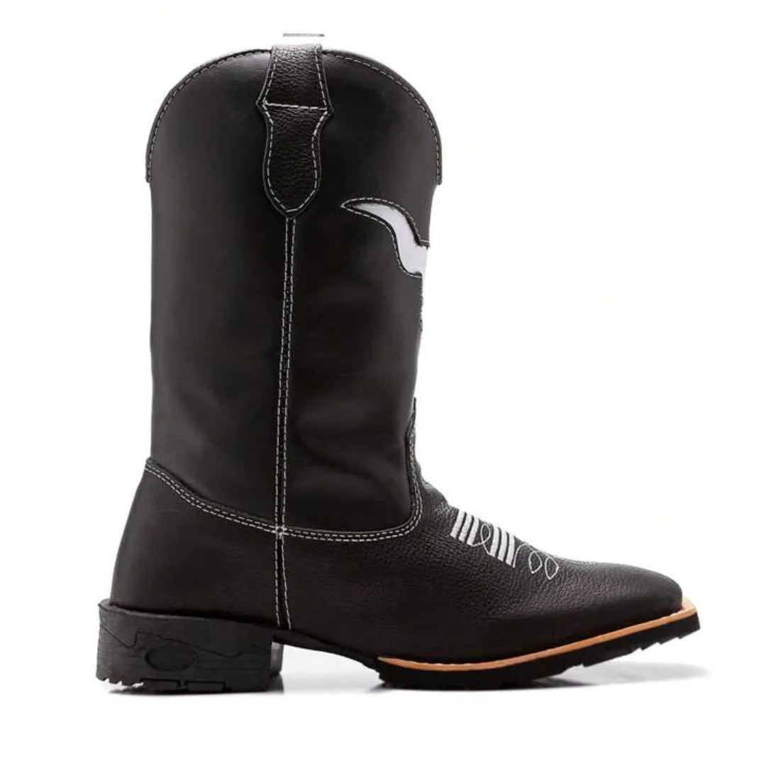 Bota Country Masculina Cano Alto Preta Dallas