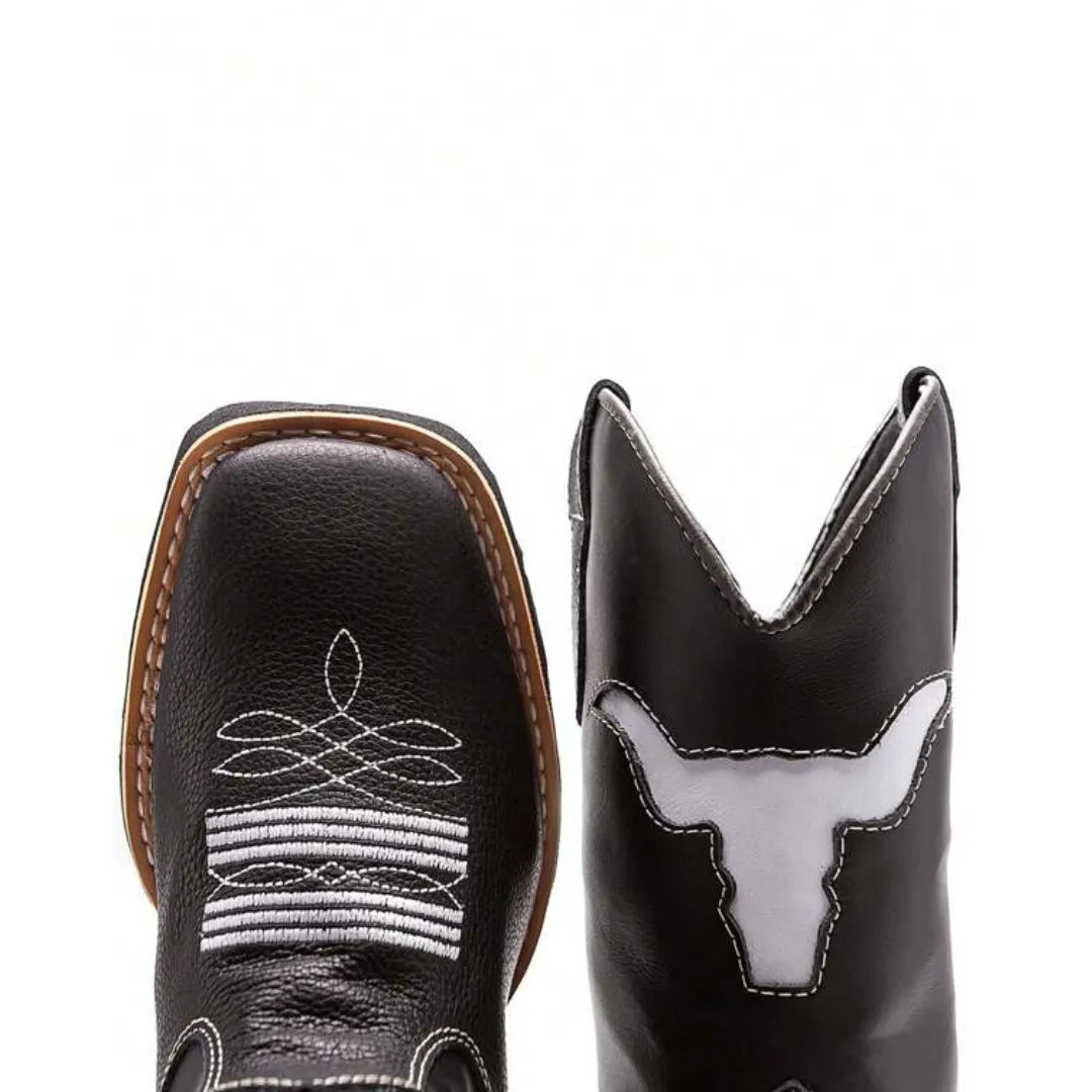 Bota Country Masculina Cano Alto Preta Dallas