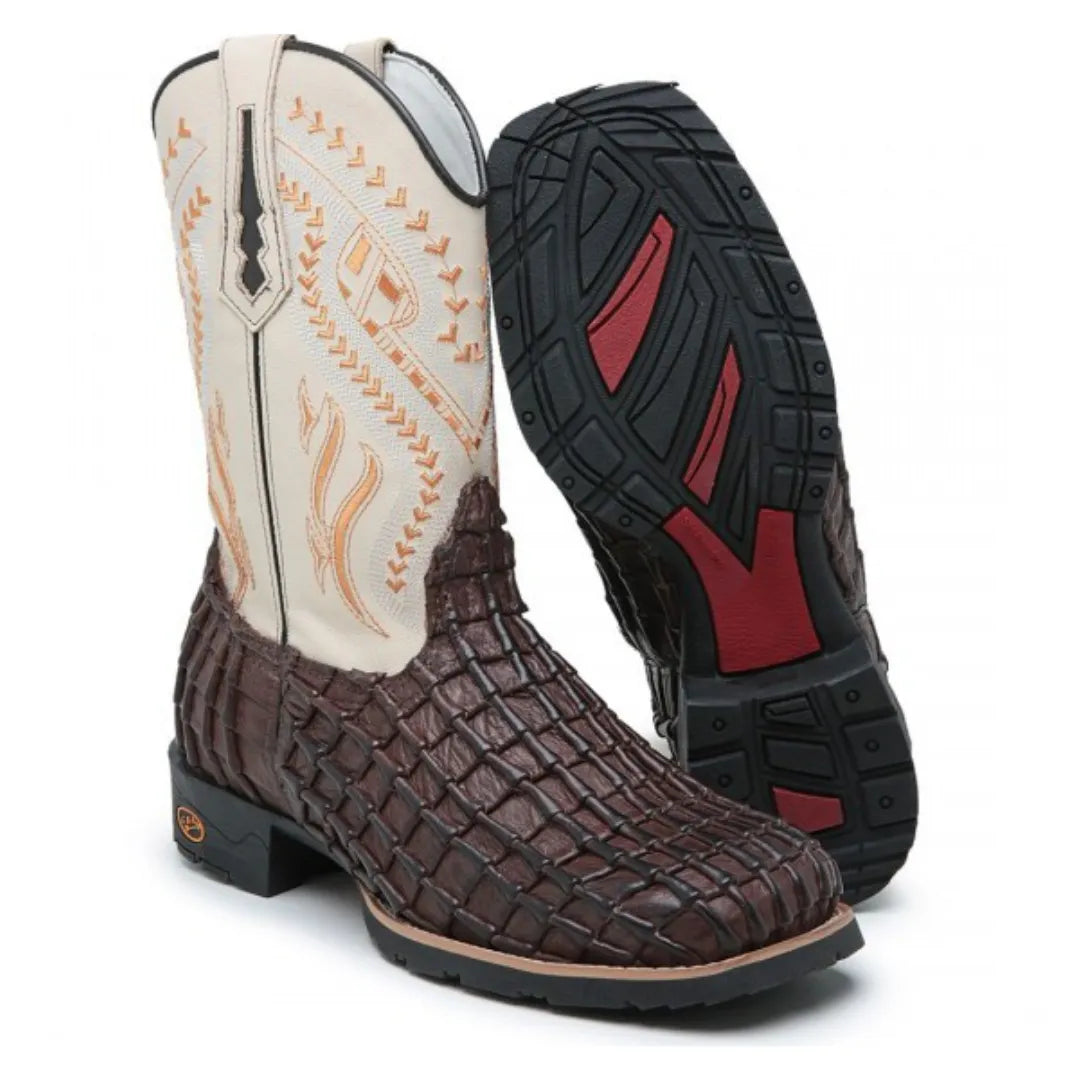 Bota Country Masculina Crocodilo Texana Cano Alto